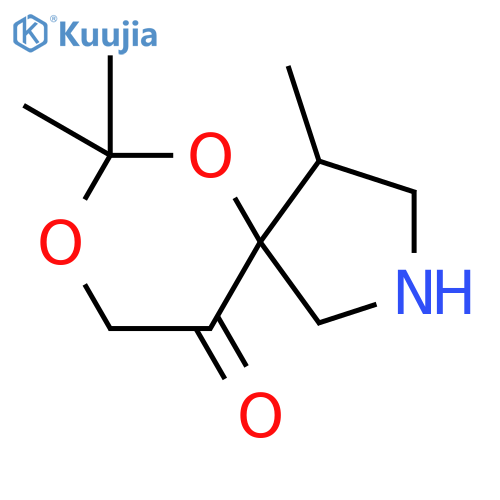 4,7,7-trimethyl-6,8-dioxa-2-azaspiro4.5decan-10-one structure
