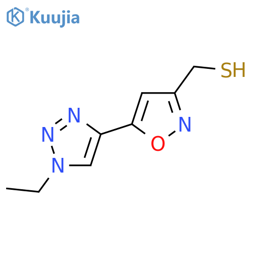 5-(1-ethyl-1H-1,2,3-triazol-4-yl)-1,2-oxazol-3-ylmethanethiol structure
