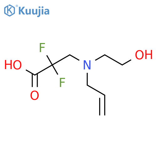 2,2-Difluoro-3-[(2-hydroxyethyl)(prop-2-en-1-yl)amino]propanoic acid structure