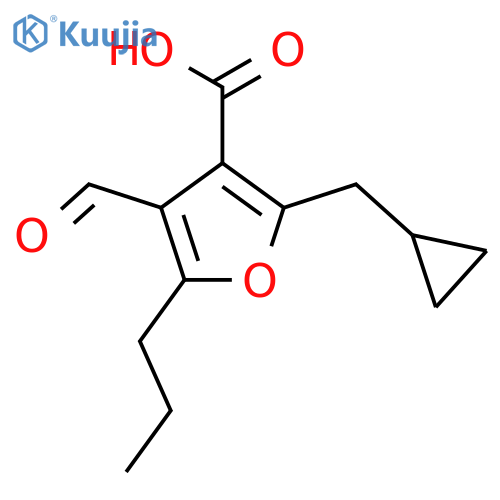 2-(Cyclopropylmethyl)-4-formyl-5-propylfuran-3-carboxylic acid structure