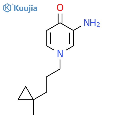 3-amino-1-3-(1-methylcyclopropyl)propyl-1,4-dihydropyridin-4-one structure