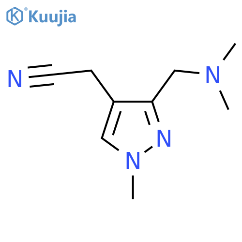 2-{3-[(dimethylamino)methyl]-1-methyl-1H-pyrazol-4-yl}acetonitrile structure