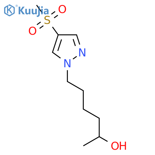 6-(4-methanesulfonyl-1H-pyrazol-1-yl)hexan-2-ol structure