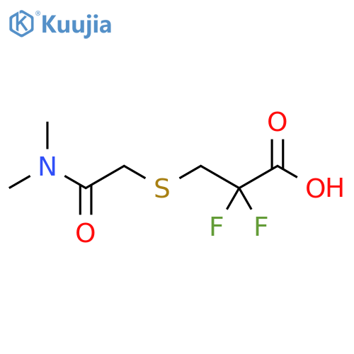 Propanoic acid, 3-[[2-(dimethylamino)-2-oxoethyl]thio]-2,2-difluoro- structure