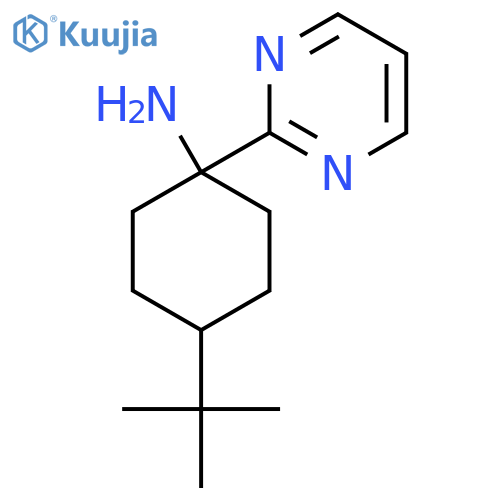 4-Tert-butyl-1-(pyrimidin-2-yl)cyclohexan-1-amine structure
