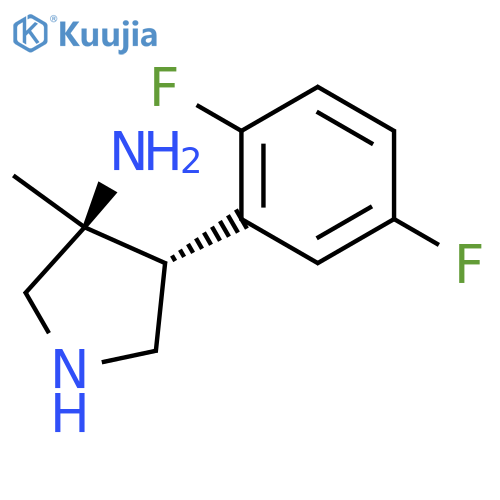 rac-(3R,4S)-4-(2,5-difluorophenyl)-3-methylpyrrolidin-3-amine structure