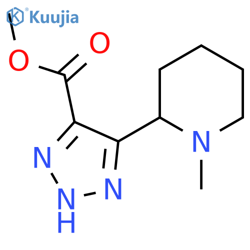 methyl 5-(1-methylpiperidin-2-yl)-1H-1,2,3-triazole-4-carboxylate structure