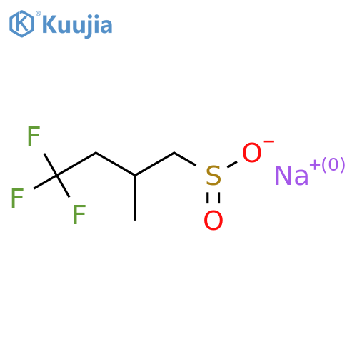 Sodium 4,4,4-trifluoro-2-methylbutane-1-sulfinate structure