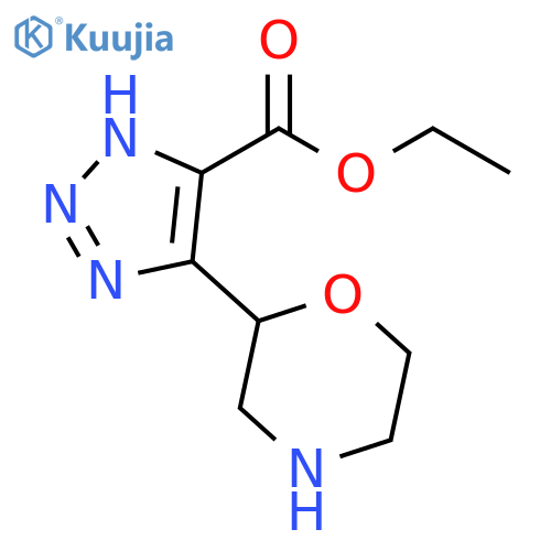 1H-1,2,3-Triazole-5-carboxylic acid, 4-(2-morpholinyl)-, ethyl ester structure