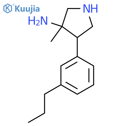 3-Methyl-4-(3-propylphenyl)pyrrolidin-3-amine structure