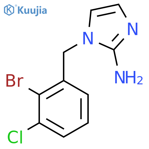 1-(2-bromo-3-chlorophenyl)methyl-1H-imidazol-2-amine structure