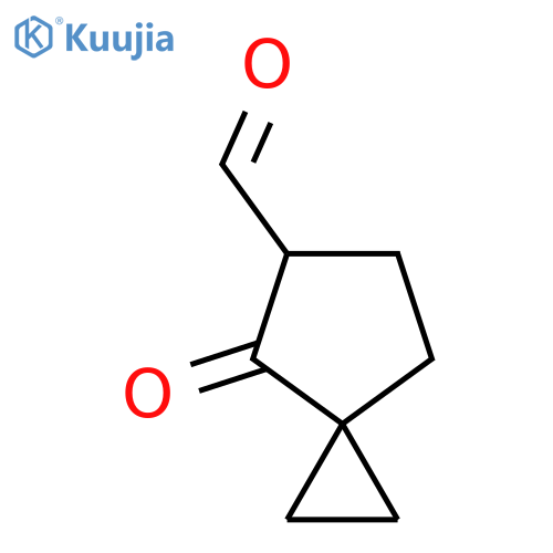 4-oxospiro2.4heptane-5-carbaldehyde structure