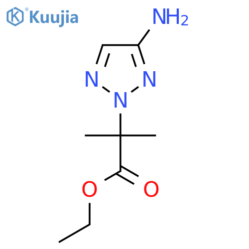 ethyl 2-(4-amino-2H-1,2,3-triazol-2-yl)-2-methylpropanoate structure