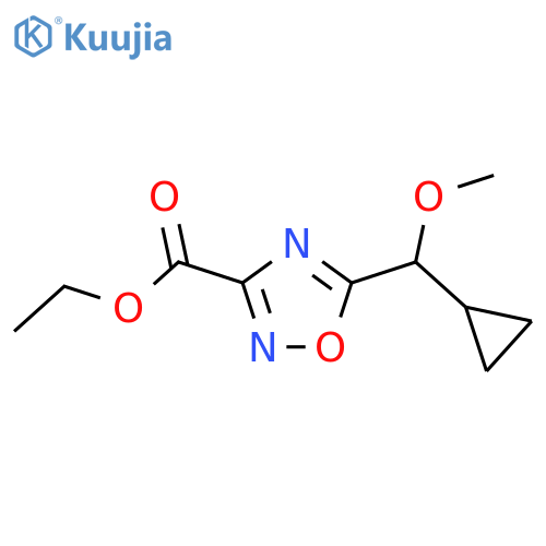 ethyl 5-cyclopropyl(methoxy)methyl-1,2,4-oxadiazole-3-carboxylate structure