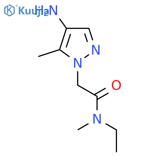 2-(4-amino-5-methyl-1H-pyrazol-1-yl)-N-ethyl-N-methylacetamide structure