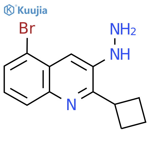 5-Bromo-2-cyclobutyl-3-hydrazinylquinoline structure