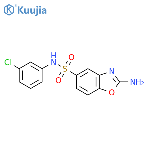 2-amino-N-(3-chlorophenyl)-1,3-benzoxazole-5-sulfonamide structure