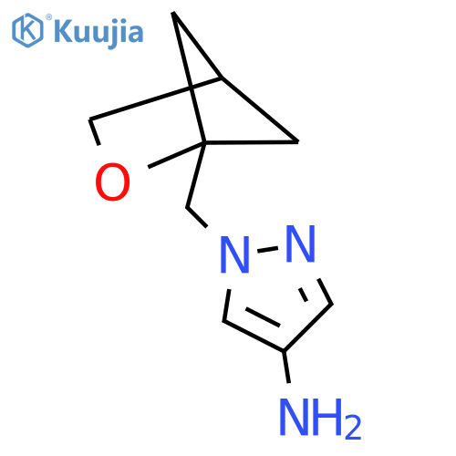 1-({2-oxabicyclo2.1.1hexan-1-yl}methyl)-1H-pyrazol-4-amine structure