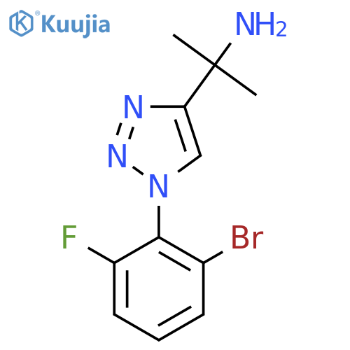 2-[1-(2-Bromo-6-fluorophenyl)triazol-4-yl]propan-2-amine structure