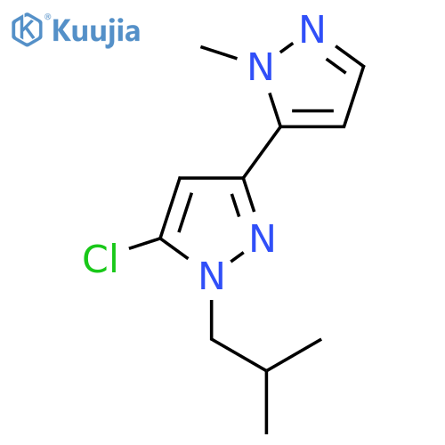 5-chloro-3-(1-methyl-1H-pyrazol-5-yl)-1-(2-methylpropyl)-1H-pyrazole structure