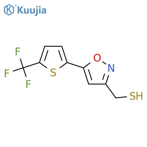 {5-5-(trifluoromethyl)thiophen-2-yl-1,2-oxazol-3-yl}methanethiol structure