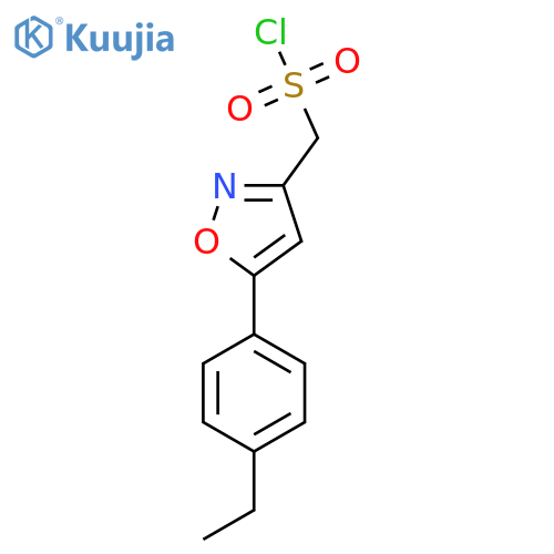 5-(4-ethylphenyl)-1,2-oxazol-3-ylmethanesulfonyl chloride structure
