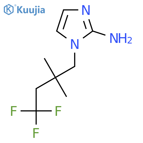 1-(4,4,4-trifluoro-2,2-dimethylbutyl)-1H-imidazol-2-amine structure