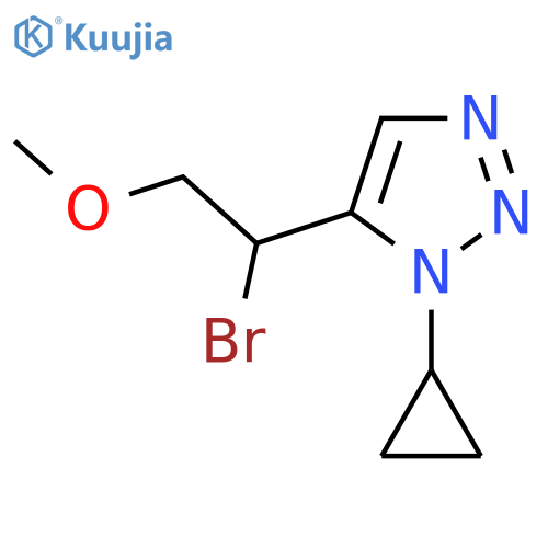 5-(1-bromo-2-methoxyethyl)-1-cyclopropyl-1H-1,2,3-triazole structure