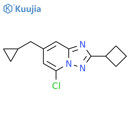 5-chloro-2-cyclobutyl-7-(cyclopropylmethyl)-1,2,4triazolo1,5-apyridine structure