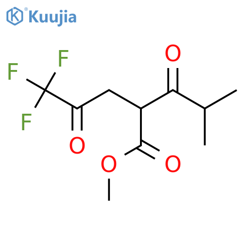 methyl 4-methyl-3-oxo-2-(3,3,3-trifluoro-2-oxopropyl)pentanoate structure