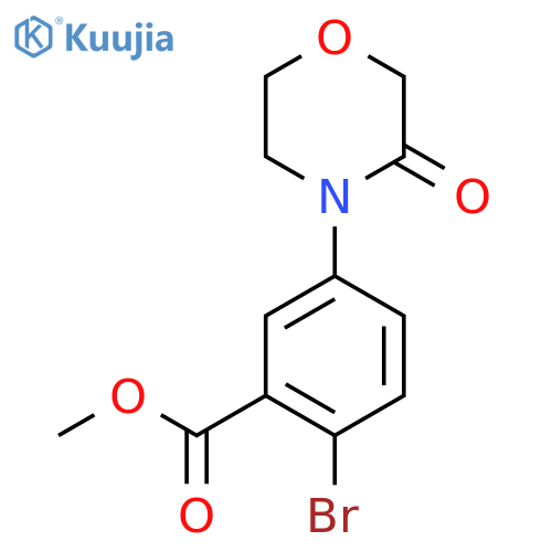 methyl 2-bromo-5-(3-oxomorpholin-4-yl)benzoate structure