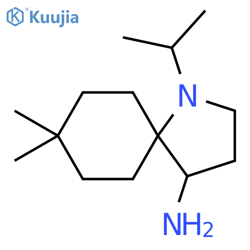 1-Azaspiro[4.5]decan-4-amine, 8,8-dimethyl-1-(1-methylethyl)- structure