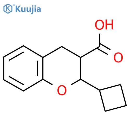 2-cyclobutyl-3,4-dihydro-2H-1-benzopyran-3-carboxylic acid structure