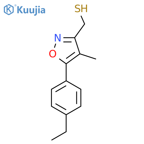 5-(4-ethylphenyl)-4-methyl-1,2-oxazol-3-ylmethanethiol structure