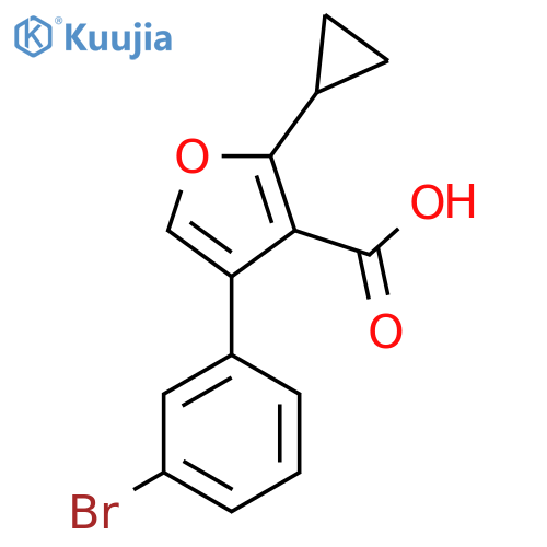 4-(3-Bromophenyl)-2-cyclopropylfuran-3-carboxylic acid structure