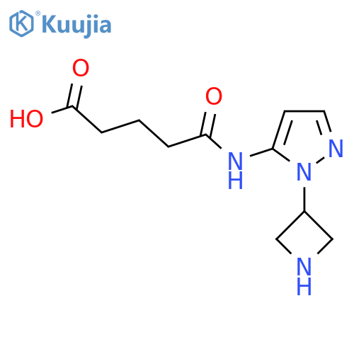 4-{1-(azetidin-3-yl)-1H-pyrazol-5-ylcarbamoyl}butanoic acid structure
