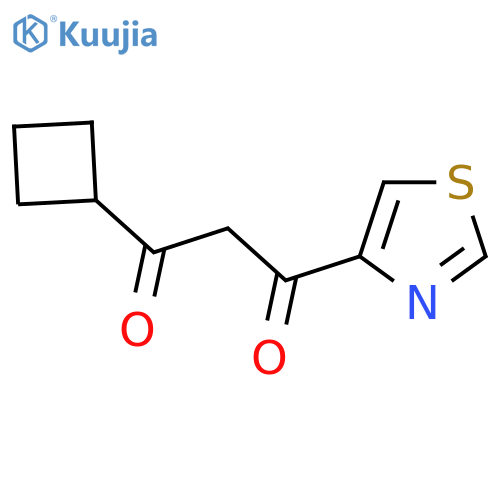 1-cyclobutyl-3-(1,3-thiazol-4-yl)propane-1,3-dione structure