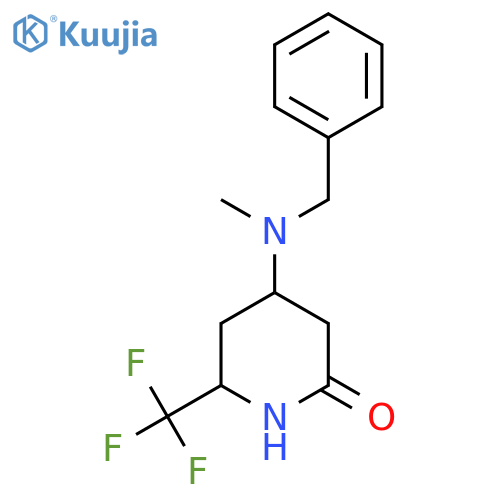 2-Piperidinone, 4-[methyl(phenylmethyl)amino]-6-(trifluoromethyl)- structure
