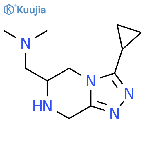 ({3-cyclopropyl-5H,6H,7H,8H-[1,2,4]triazolo[4,3-a]pyrazin-6-yl}methyl)dimethylamine structure
