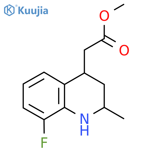 methyl 2-(8-fluoro-2-methyl-1,2,3,4-tetrahydroquinolin-4-yl)acetate structure