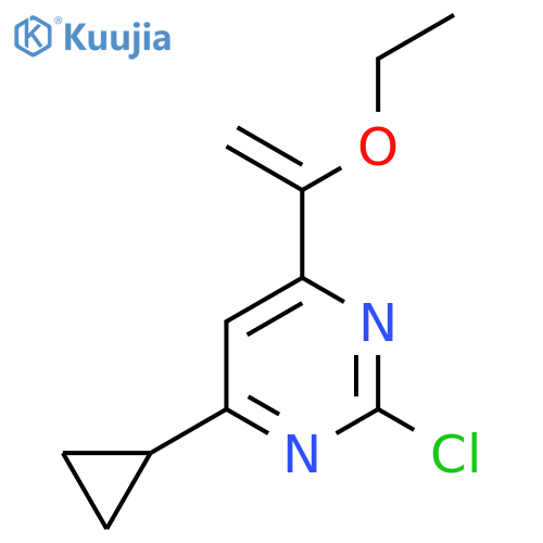2-Chloro-4-cyclopropyl-6-(1-ethoxyethenyl)pyrimidine structure