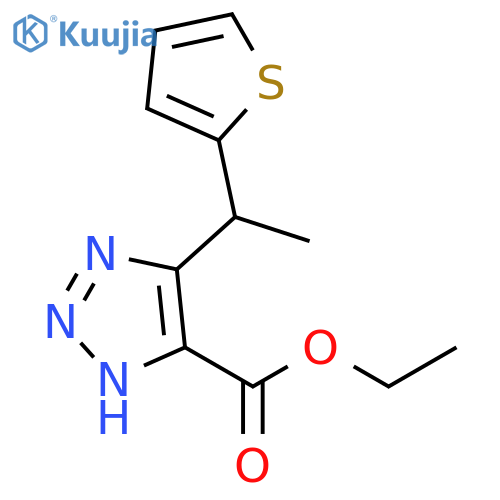 1H-1,2,3-Triazole-5-carboxylic acid, 4-[1-(2-thienyl)ethyl]-, ethyl ester structure