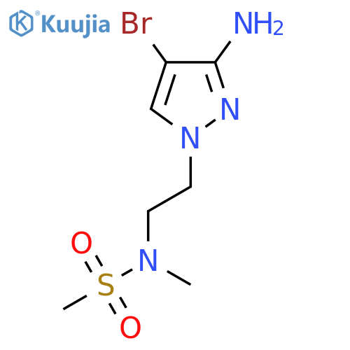N-2-(3-amino-4-bromo-1H-pyrazol-1-yl)ethyl-N-methylmethanesulfonamide structure