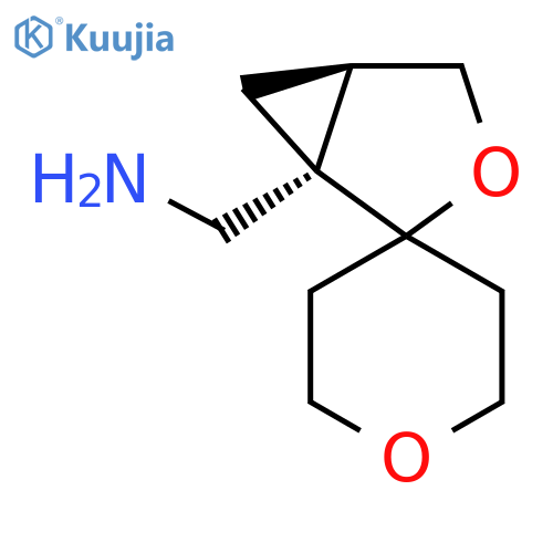 rac-[(1R,5S)-3-oxaspiro[bicyclo[3.1.0]hexane-2,4'-oxane]-1-yl]methanamine structure