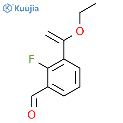 3-(1-Ethoxyethenyl)-2-fluorobenzaldehyde structure