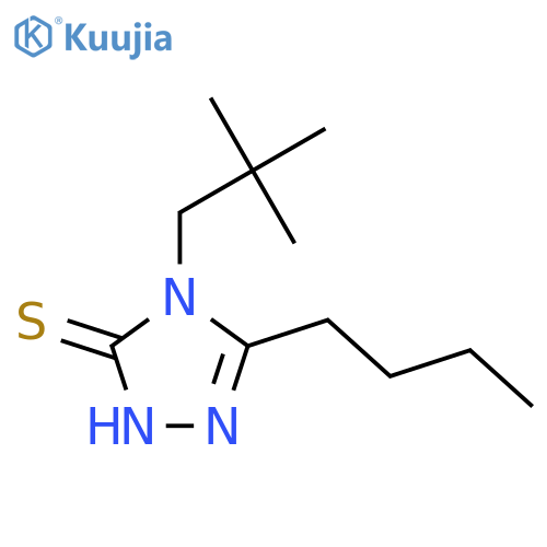 5-butyl-4-(2,2-dimethylpropyl)-4H-1,2,4-triazole-3-thiol structure