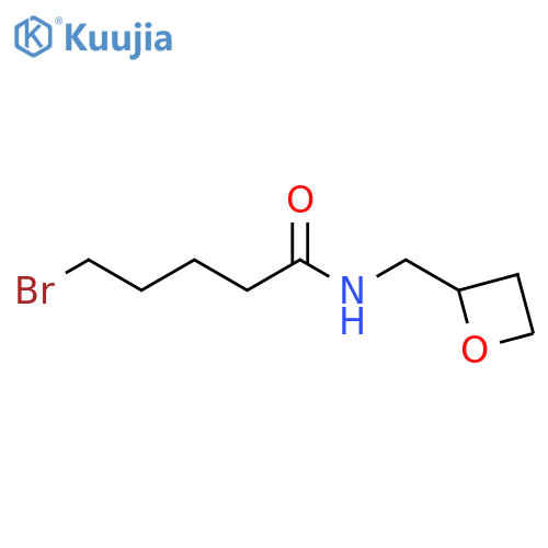 5-bromo-N-(oxetan-2-yl)methylpentanamide structure