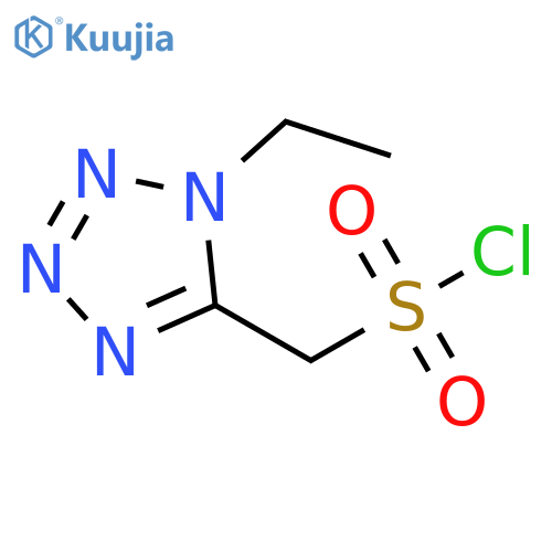 (1-ethyl-1H-1,2,3,4-tetrazol-5-yl)methanesulfonyl chloride structure