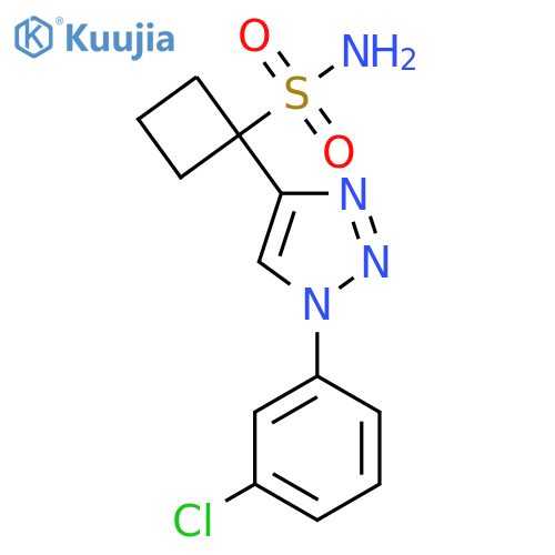 1-1-(3-chlorophenyl)-1H-1,2,3-triazol-4-ylcyclobutane-1-sulfonamide structure