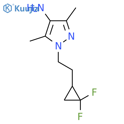 1-2-(2,2-difluorocyclopropyl)ethyl-3,5-dimethyl-1H-pyrazol-4-amine structure